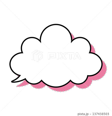 吹き出し 雲型のシンプルなイラスト 吹き出し 雲型のシンプルなイラスト 137438503
