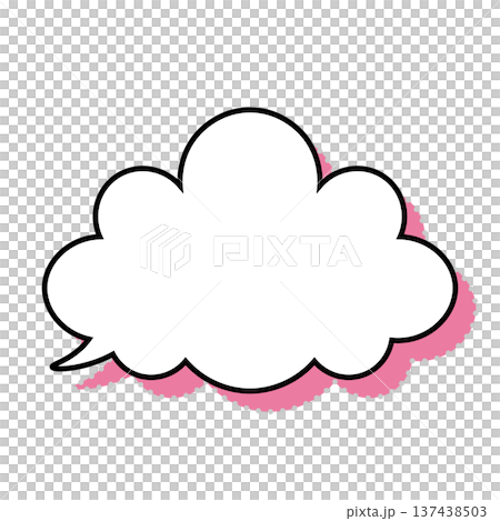 吹き出し 雲型のシンプルなイラスト 吹き出し 雲型のシンプルなイラスト 137438503