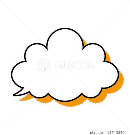 吹き出し 雲型のシンプルなイラスト 137438504