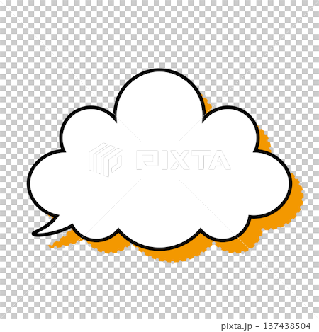 吹き出し 雲型のシンプルなイラスト 137438504