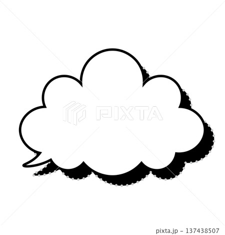 吹き出し 雲型のシンプルなイラスト 吹き出し 雲型のシンプルなイラスト 137438507