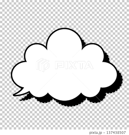 吹き出し 雲型のシンプルなイラスト 吹き出し 雲型のシンプルなイラスト 137438507