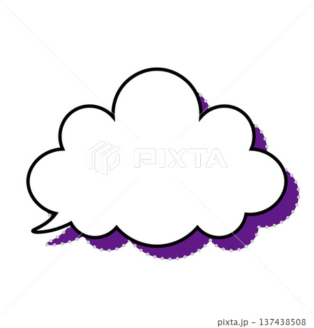 吹き出し 雲型のシンプルなイラスト 吹き出し 雲型のシンプルなイラスト 137438508