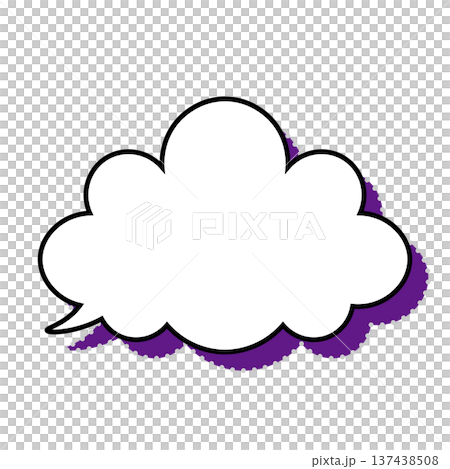 吹き出し 雲型のシンプルなイラスト 吹き出し 雲型のシンプルなイラスト 137438508