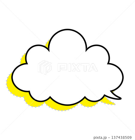 吹き出し 雲型のシンプルなイラスト 吹き出し 雲型のシンプルなイラスト 137438509