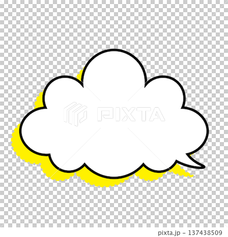 吹き出し 雲型のシンプルなイラスト 吹き出し 雲型のシンプルなイラスト 137438509