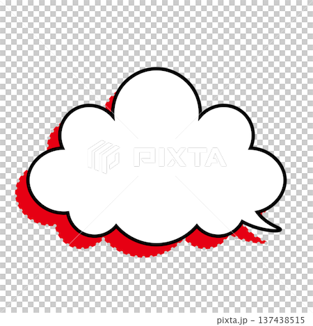 Simple illustration of a cloud-shaped speech bubble Simple illustration of a cloud-shaped speech bubble 137438515