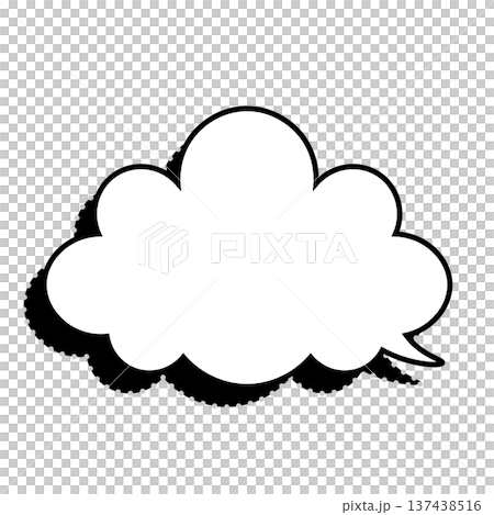 一個簡單的雲朵形對話框示意圖。 一個簡單的雲朵形對話框示意圖。 137438516