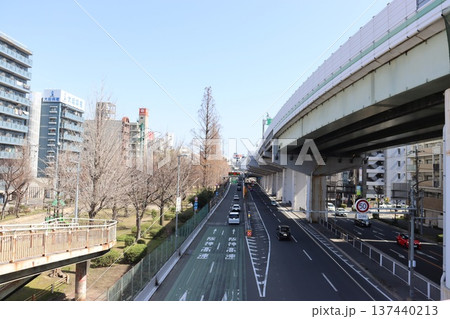 堺市堺区安井町フェニックス通り交差点の阪神高速入る方面 堺市堺区安井町フェニックス通り交差点の阪神高速入る方面 137440213