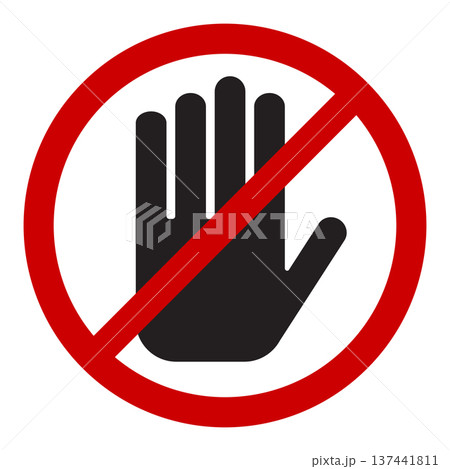 Stop Hand Sign Vector Image Stop Hand Sign Vector Image 137441811