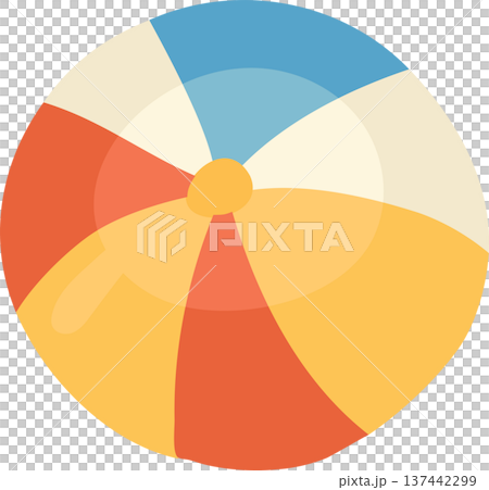 Colorful Beach Ball for Summer Fun Colorful Beach Ball for Summer Fun 137442299