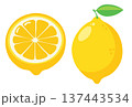 レモンのカットイラスト 137443534