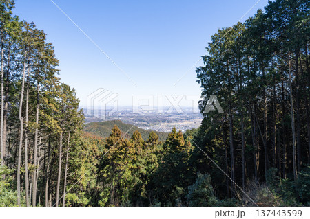 高取山の山頂から見た景色（越生町） 137443599