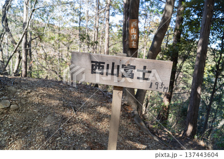 西山富士の山頂(越生町) 西山富士の山頂(越生町) 137443604