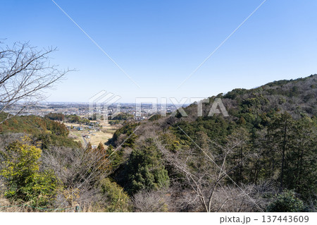 虚空蔵尊さくら山の山頂から見た景色（越生町） 137443609