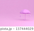 傘と雨の3dの梅雨の背景 137444029
