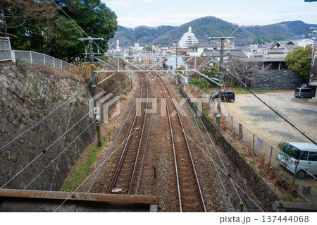 日本の岡山県笠岡市の古城山の美しい風景 日本の岡山県笠岡市の古城山の美しい風景 137444068