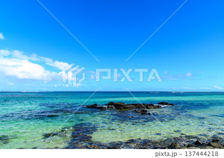 モーリシャスのとても美しいビーチ風景 モーリシャスのとても美しいビーチ風景 137444218