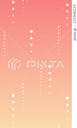 縦型背景　流れるドットとキラキラの背景　グラデーション 137446125