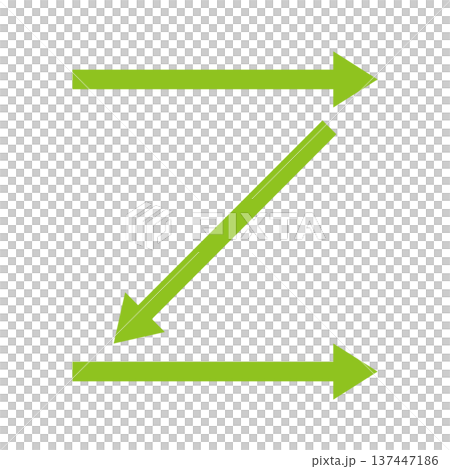 Simple yellow-green arrow illustration Simple yellow-green arrow illustration 137447186