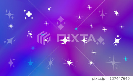 Colorful gradient light rainbow background with sparkles and stars wallpaper. 137447649