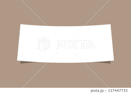 Curved paper with shadow. Paper shadow effect. 137447735