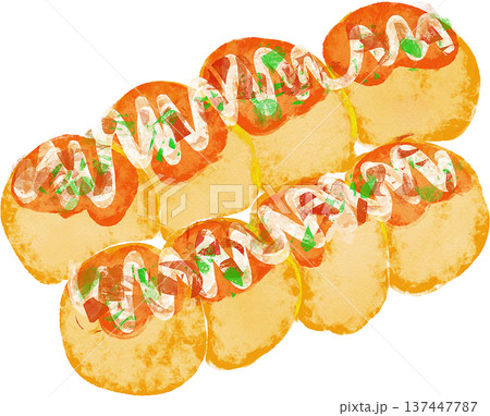 たこ焼きのイラスト 137447787
