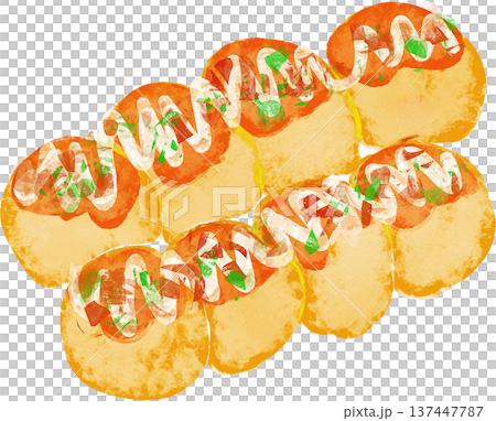たこ焼きのイラスト 137447787