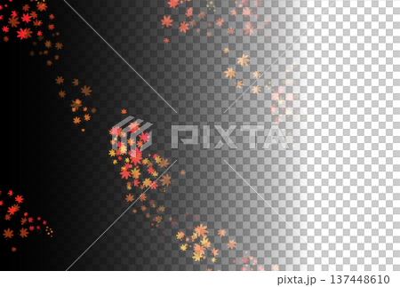 Black autumn leaves background 137448610