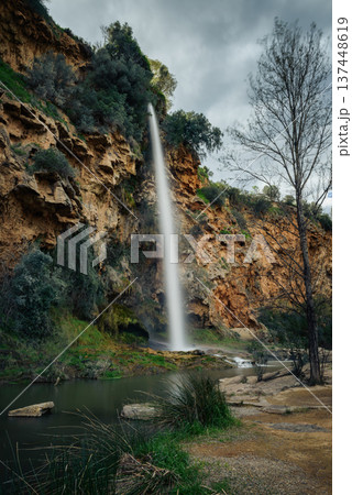 El Salto de la Novia: The Bride's Leap Waterfall in Navajas 137448619