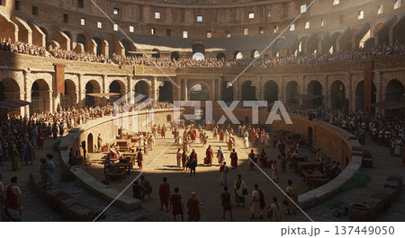 ローマ時代のコロッセオのイメージ 137449050