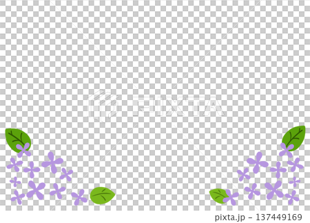 A simple light purple frame of many small flowers A simple light purple frame of many small flowers 137449169