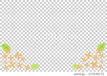 A simple light orange frame of many small flowers A simple light orange frame of many small flowers 137449172