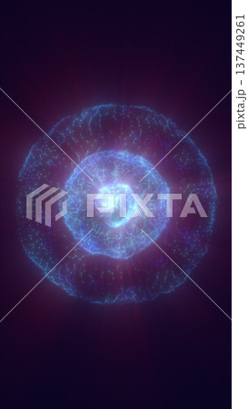 Abstract blue plasma energy sphere with electric filaments, symbolizing atomic structure, science visualization, and powerful digital energy Abstract blue plasma energy sphere with electric filaments, symbolizing atomic structure, science visualization, and powerful digital energy 137449261