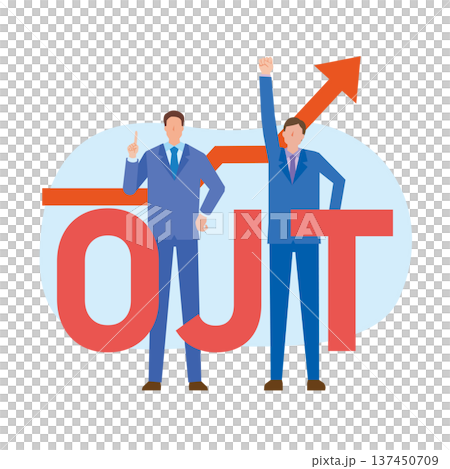 OJTの文字とビジネスマン 137450709