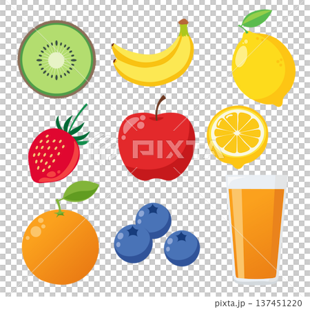 果物カットイラスト 137451220
