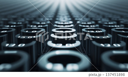 Close Up of a Computer Keyboard Featuring Numeric Keys, Highlighting the Importance of Data Entry and Technology 137451898