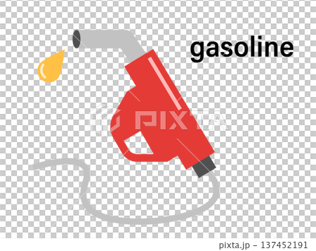Gasoline fuel nozzle simple icon Gasoline fuel nozzle simple icon 137452191