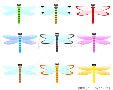 トンボのイラスト素材セット トンボのイラスト素材セット 137452263