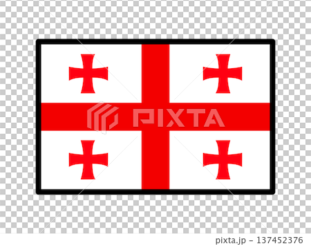 Georgia flag illustration material 137452376