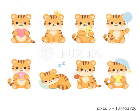 虎のイラストセット 虎のイラストセット 137452720