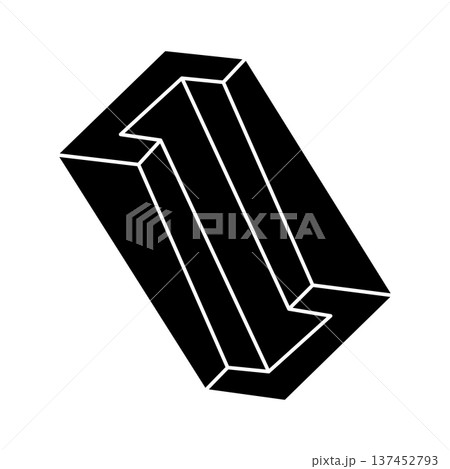 Impossible object. Optical illusion figure. Optical art shape. Impossible object. Optical illusion figure. Optical art shape. 137452793