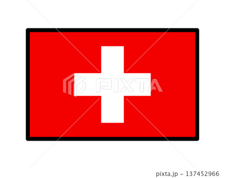 スイスの国旗イラスト素材 137452966