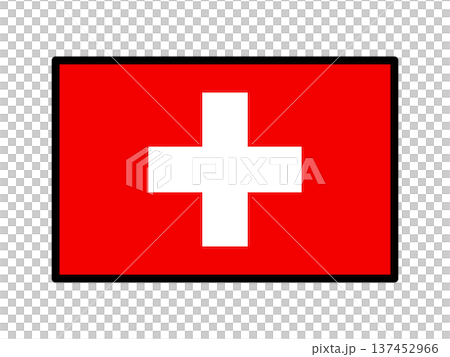 スイスの国旗イラスト素材 137452966