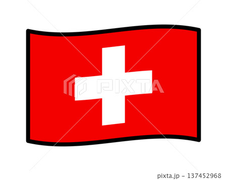 スイスの国旗イラスト素材3 スイスの国旗イラスト素材3 137452968