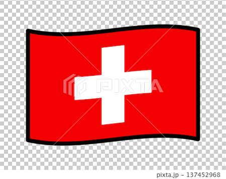 スイスの国旗イラスト素材3 スイスの国旗イラスト素材3 137452968