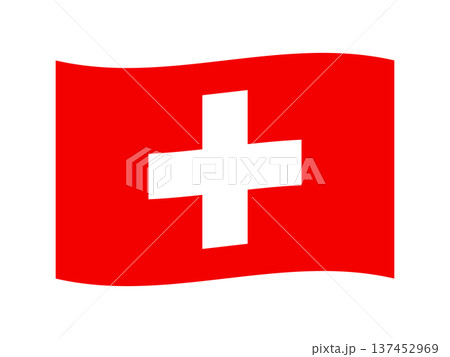 スイスの国旗イラスト素材4 スイスの国旗イラスト素材4 137452969