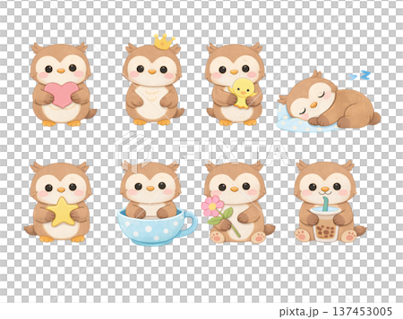 貓頭鷹插圖集 137453005