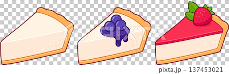 Cheesecake slices set Cheesecake slices set 137453021