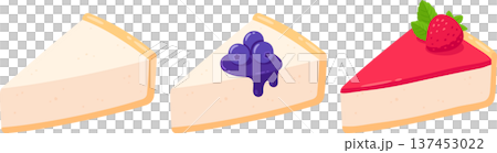 Cheesecake slices set 137453022